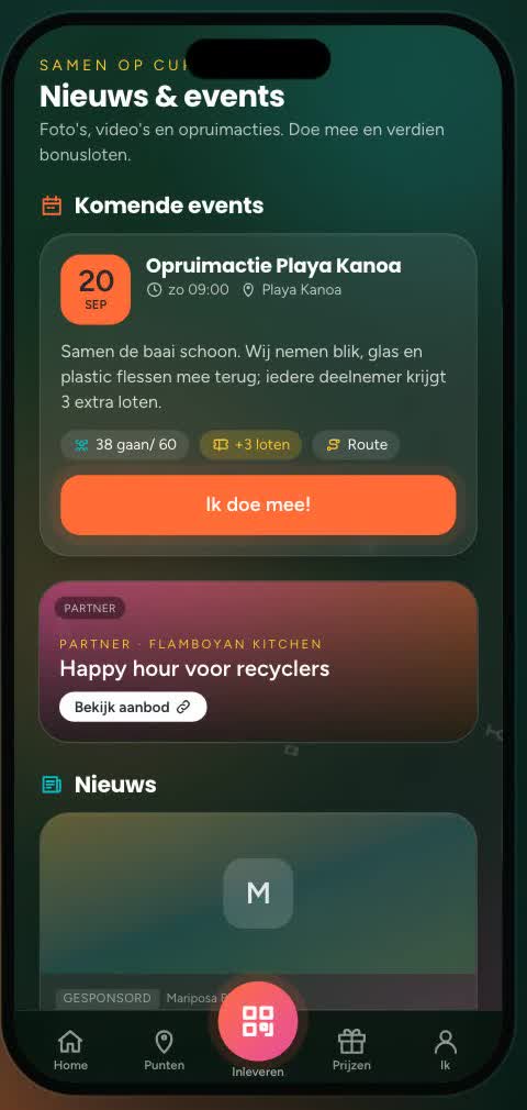 Nieuws en opruimacties in de app